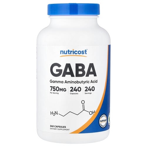 뉴트리코스트 Nutricost, GABA, 750mg, 캡슐 240정 상세 이미지