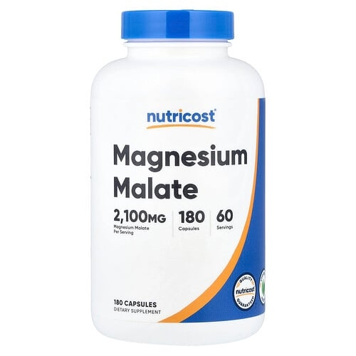 뉴트리코스트 Nutricost, 마그네슘 말레이트, 캡슐 180정(캡슐 1정당 700mg) 상세 이미지