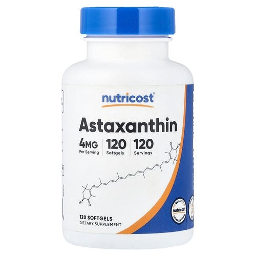 뉴트리코스트 Nutricost, 아스타잔틴, 4mg, 소프트젤 120정 상세 이미지