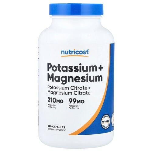 뉴트리코스트 Nutricost, 칼륨 + 마그네슘, 캡슐 240정 상품 이미지