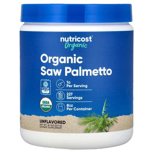 뉴트리코스트 Nutricost, 유기농 쏘팔메토, 무맛, 227g(8.1oz) 상품 이미지