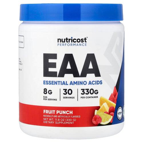 뉴트리코스트 Nutricost, 퍼포먼스, EAA, 과일 펀치, 330g(11.8oz) 상품 이미지