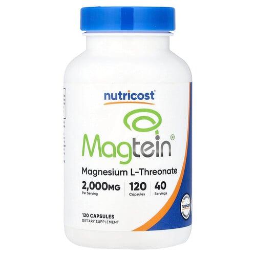 뉴트리코스트 Nutricost, Magtein®, 마그네슘 L-트레온산, 캡슐 120정(캡슐 1정당 666mg) 상품 이미지