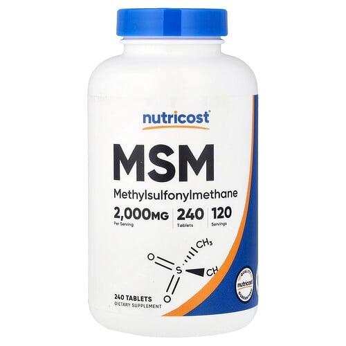 뉴트리코스트 Nutricost, MSM, 240정(1정당 1,000mg) 상세 이미지
