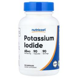 뉴트리코스트 Nutricost, 요오드화 칼륨, 65mg, 캡슐 90정