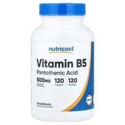 뉴트리코스트 Nutricost, 비타민B5, 캡슐 120정