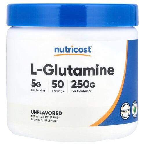 뉴트리코스트 Nutricost, L-글루타민, 무맛, 250g(8.9oz) 상세 이미지