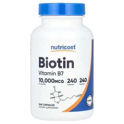 뉴트리코스트 Nutricost, 비오틴, 10,000mcg, 캡슐 240정 상세 이미지