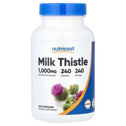 뉴트리코스트 Nutricost, 밀크시슬, 1,000mg, 캡슐 240정