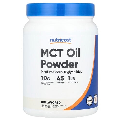 뉴트리코스트 Nutricost, MCT 오일 분말, 무맛, 454g(16.2oz) 상세 이미지