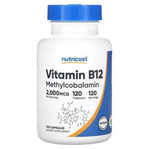 뉴트리코스트 Nutricost, 비타민B12, 2,000mcg, 캡슐 120정 상세 이미지