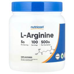 뉴트리코스트 Nutricost, L-알지닌, 무맛, 500g(17.9oz)