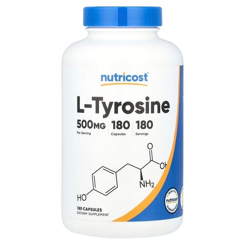 뉴트리코스트 Nutricost, l-티로신, 500mg, 캡슐 180정 상세 이미지