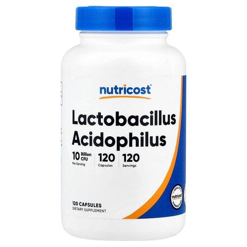 뉴트리코스트 Nutricost, 락토바실러스 애시도필러스, 50mg(100억 CFU), 캡슐 120정 상품 이미지