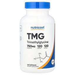 뉴트리코스트 Nutricost, TMG(트라이메틸글리신), 750mg, 캡슐 120정