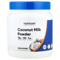 뉴트리코스트 Nutricost, 코코넛 밀크 분말, 무맛, 454g(1lb)