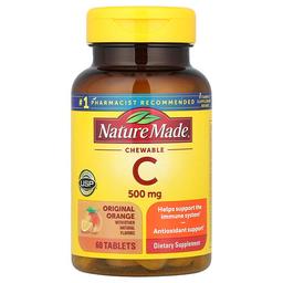 네이쳐메이드 Nature Made, 비타민C 츄어블, 오리지널 오렌지, 500mg, 60정