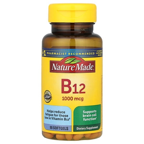 네이쳐메이드 Nature Made, 비타민B12, 1,000mcg, 소프트젤 90정 상세 이미지
