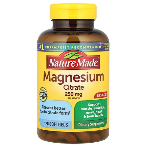 네이쳐메이드 Nature Made, 마그네슘시트레이트, 소프트젤 120정(소프트젤 1정당 125mg) 상세 이미지