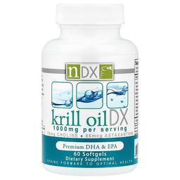 내추럴 다이나믹스 (NDX) Natural Dynamix (NDX), 크릴 오일 dx, 프리미엄 DHA 및 EPA, 소프트젤 60정