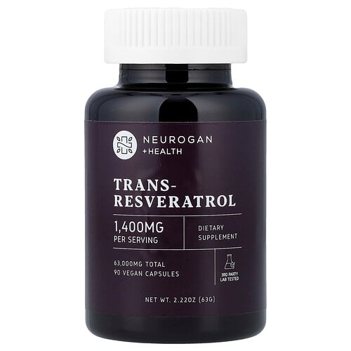 뉴로간 헬스 Neurogan Health, 트랜스-레스베라트롤, 베지 캡슐 90정(캡슐 1정당 700mg) 상세 이미지