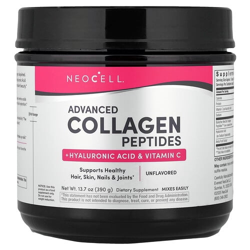 네오셀 NeoCell, 어드밴스드 콜라겐 펩타이드, 무맛, 390g(13.7oz) 상세 이미지