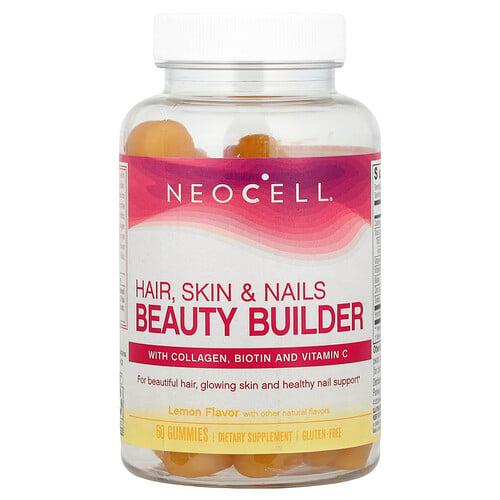 네오셀 NeoCell, 모발, 피부 및 손발톱 Beauty Builder 구미젤리, 레몬, 구미젤리 60개 상품 이미지