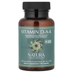 Natura Health Products, 비타민 DAK, 캡슐 60정