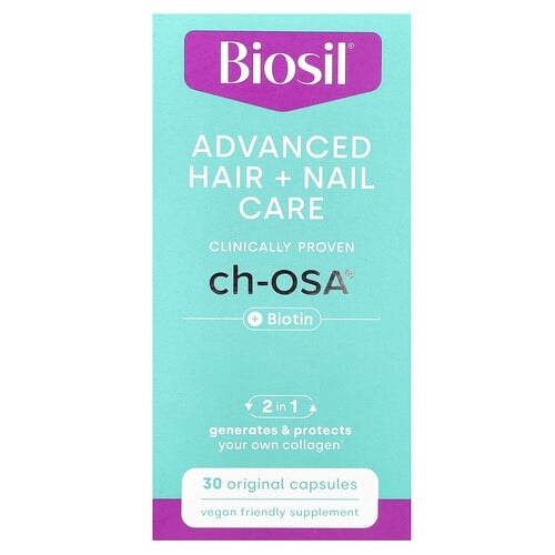 바이오실 Biosil, 고급 헤어 + 네일 케어 + 비오틴, 오리지널 캡슐 30정 상세 이미지