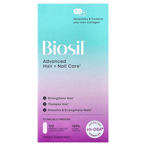 바이오실 Biosil, 고급 헤어 및 손발톱 케어, 오리지널 캡슐 120정 상품 이미지