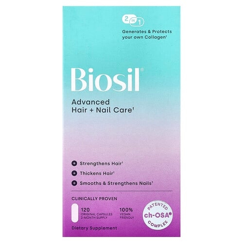 바이오실 Biosil, 고급 헤어 및 손발톱 케어, 오리지널 캡슐 120정 상세 이미지