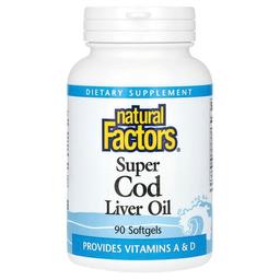 네츄럴 펙터스 Natural Factors, 슈퍼 대구 간유, 소프트젤 90정
