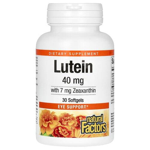 네츄럴 펙터스 Natural Factors, 루테인, 40mg, 소프트젤 30정 상품 이미지