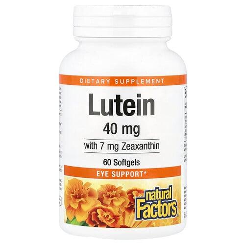 네츄럴 펙터스 Natural Factors, 루테인, 40mg, 소프트젤 60정 상품 이미지