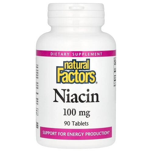 네츄럴 펙터스 Natural Factors, 니아신, 100mg, 90정 상세 이미지