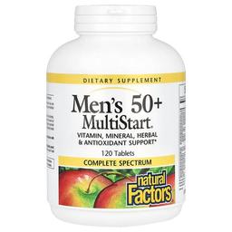 네츄럴 펙터스 Natural Factors, 50세 이상 남성용 MultiStart, 120정