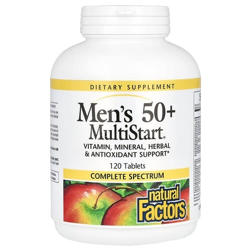네츄럴 펙터스 Natural Factors, 50세 이상 남성용 MultiStart, 120정 상세 이미지
