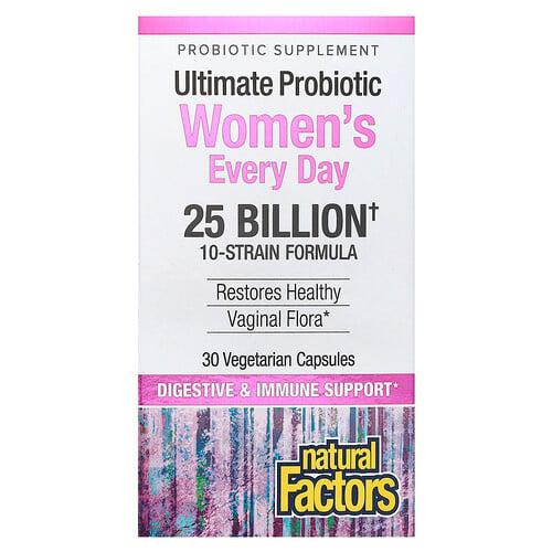 네츄럴 펙터스 Natural Factors, 얼티밋 프로바이오틱 우먼용 에브리 데이, 250억, 베지 캡슐 30정 상품 이미지