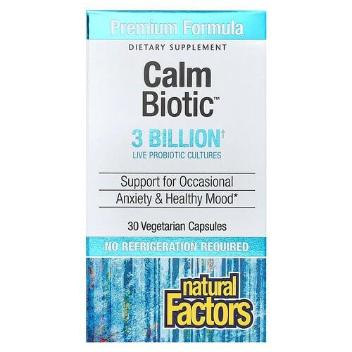 네츄럴 펙터스 Natural Factors, Calm Biotic™, 30억, 베지 캡슐 30정 상품 이미지