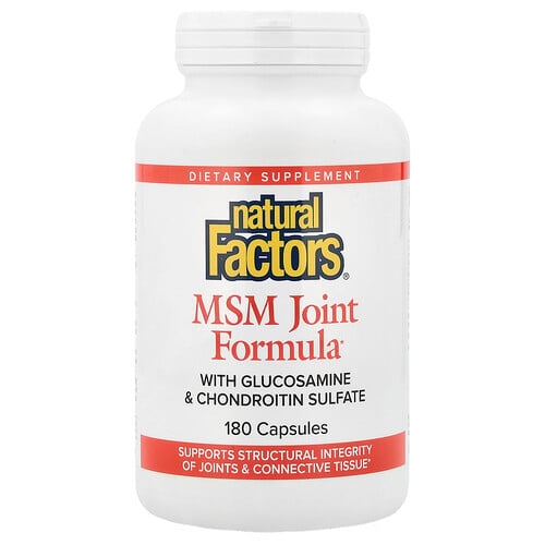네츄럴 펙터스 Natural Factors, MSM 조인트 포뮬라, 180 정 상세 이미지