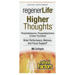 네츄럴 펙터스 Natural Factors, RegenerLife®, Higher thinks™, 소프트젤 90정