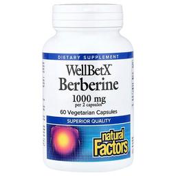 네츄럴 펙터스 Natural Factors, WellBetX® 베르베린, 베지 캡슐 60정(캡슐 1정당 500mg)