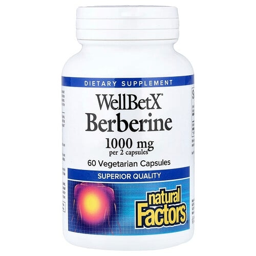 네츄럴 펙터스 Natural Factors, WellBetX® 베르베린, 베지 캡슐 60정(캡슐 1정당 500mg) 상세 이미지