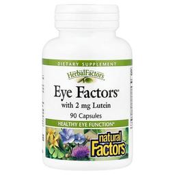 네츄럴 펙터스 Natural Factors, Eye Factors®, 루테인 함유, 캡슐 90정