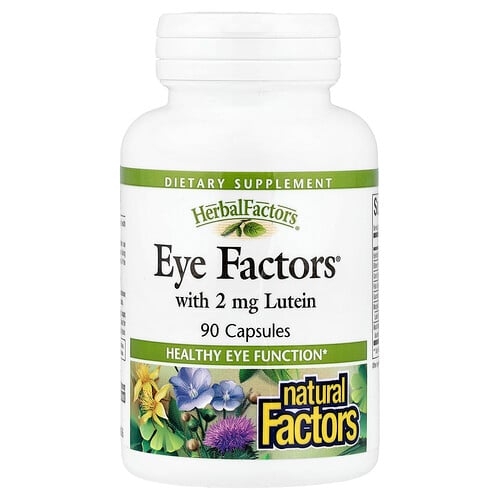 네츄럴 펙터스 Natural Factors, Eye Factors®, 루테인 함유, 캡슐 90정 상세 이미지
