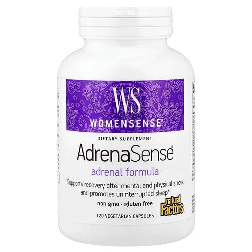 네츄럴 펙터스 Natural Factors, WomenSense®, AdrenaSense®, 부신 포뮬라, 베지 캡슐 120정 상세 이미지