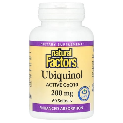 네츄럴 펙터스 Natural Factors, 유비퀴놀, 200mg, 소프트젤 60정 상세 이미지