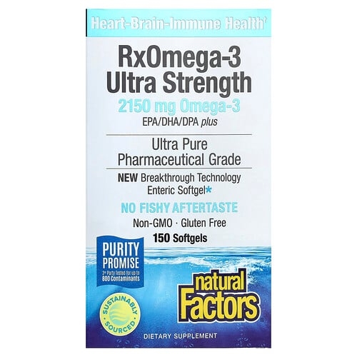 네츄럴 펙터스 Natural Factors, Rx오메가-3 울트라 스트렝스, 소프트젤 150정(소프트젤 1정당 1,075mg) 상세 이미지