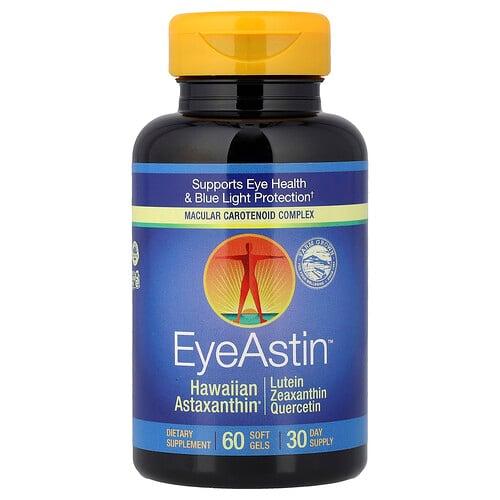 뉴트렉스 하와이 Nutrex Hawaii, BioAstin®, EyeAstin™, 하와이 아스타잔틴, 소프트젤 60정 상품 이미지