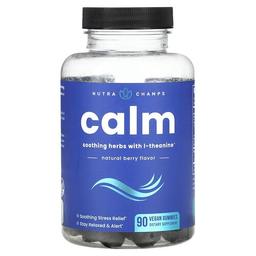 뉴트라챔스 NutraChamps, Calm, 천연 베리 맛, 비건 구미젤리 90개